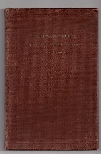 Image for Thompson Lineage With Mention of Allied Families