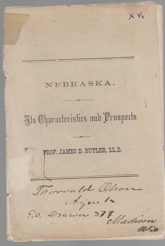 Nebraska Its Characteristics and Prospects Image for Nebraska Its Characteristics and Prospects
